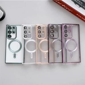 맥세이프 풀커버 메탈 컬러 젤리 케이스 갤럭시 S23 S22 S21 플러스 울트라