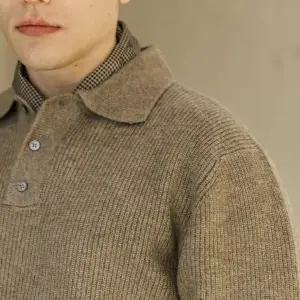 [엠필]남자 겨울 리드버튼카라 레이온 울니트 긴소매 9컬러(택1)