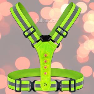 LED 안전 양면조끼 앞뒤 LED 다용도 Y형 야광조끼