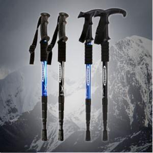 [1+1] 두랄루민 등산스틱 T자형 I자형 입문용 4단 경량