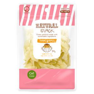 네츄럴스낵 고양이간식 가리비슬라이스 30g