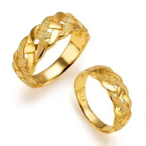 갤러리아 여자 남자 순금 반지 꼬임샌딩 커플링 24K 11.25g