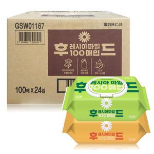 코디(CODI) 후레시아 마일드 물티슈 캡형 100매 24팩 (2400매)