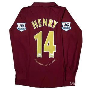 05-06 아스날 홈 유니폼 저지 앙리 베르캄프  긴팔 반바지세트