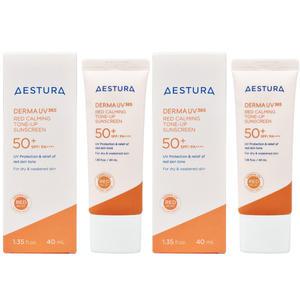 에스트라 더마 유브이365 레드진정 톤업선크림 40ml x2개 SPF50+ 붉은기 진정 선크림 c2-1