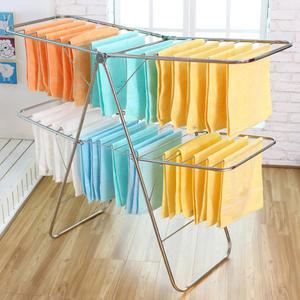 II 리빙나이스 스테인레스 Y형 2단 플러스 빨래 수건 옷 건조대 ( 생활용품 빨래건조대