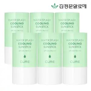 [리뉴얼신제품] 큐어 워터스플래쉬 쿨링 연두 선스틱 6개