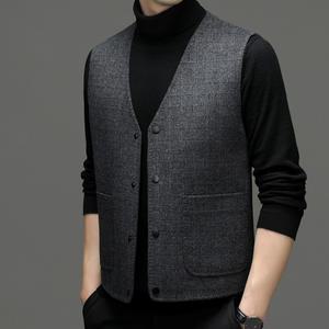 EAMT 남자조끼 캐쥬얼 정장 사무실 YONG4 기모 베스트 이너 겨울 브이넥