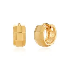 14K 카일리 사각 컷팅 원터치 링 귀걸이 한쌍 MOE40335