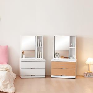 동서가구 소르베 600 좌식 2단 서랍장 수납거울 화장대 DF924148