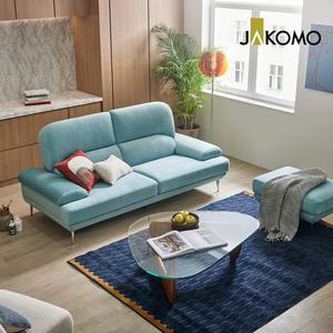 [스툴무료][자코모] 엘렌 3인 젠위브 패브릭 소파+스툴