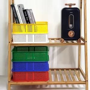 스텝 정리 수납 바구니 수납함 노란바구니 학교 교구상자 3호