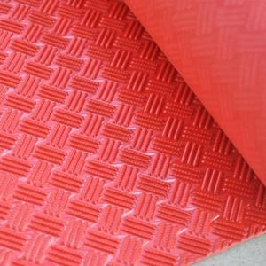 [RGP1M646]PVC 공장 바닥 현관 실외 체크 레드 롤 매트