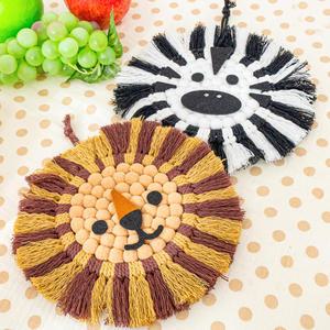 폼폼이 티코스터 만들기 세트 DIY 키트 공예 받침대 어린이 초등 중학생 미술 수업 재료 인테리어 소품