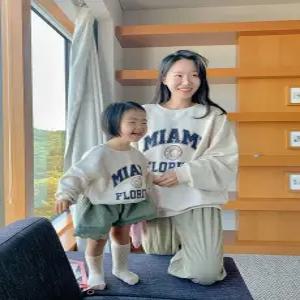 플로우 루즈 맨투맨 (3color) 어른ver/베이비ver