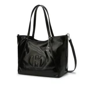 [NS홈쇼핑][헤지스ACC] HIBA4F528시그니처 H 패치 블랙 와이드 쇼퍼백 L[34385077]