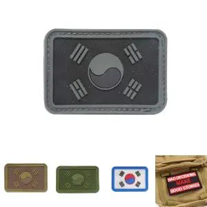 태극기패치 PVC 검정/벨크로와펜/의류와펜/접착식와펜/가방데코와펜/패치와펜/접착와펜/리폼패치/의류와펜