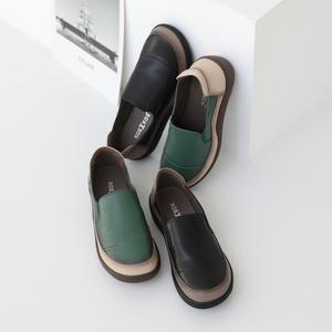 천연소가죽 크롱 컴포트 슬립온 4.5cm