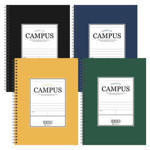 3000 캠퍼스 두꺼운 하드커버 줄 노트 4권 스프링 그리드 수학 대학 필기 연습장 공책