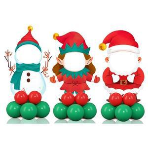 크리스마스장식 풍선 소품 어린이집 유치원 성탄절 행사장 포토존 사진 프레임 스탠드 포스터