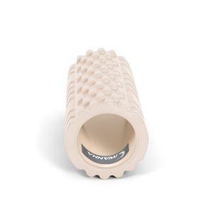 [아이워너] EVA 마사지 원형 미니 폼롤러 33cm 아이보리 크림 목 종아리 지압 요가 필라테스