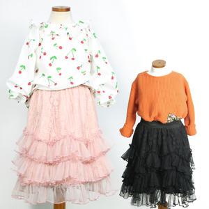 여아 롱튜튜 레이스 기모치마 롱치마 아동 겨울스커트 유아 밴딩 겨울옷