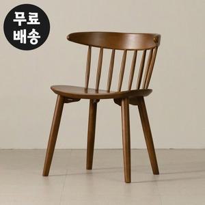 [벤티스가구]라벤 고무나무 원목 식탁 의자 인테리어 편한 등받이 우드 주방 까페 카페(월넛)