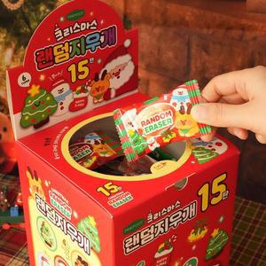 크리스마스 랜덤지우개 15탄 (60개 1세트) 성탄절선물