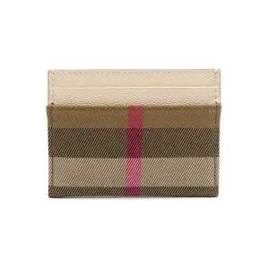 버버리 여성 샌돈 체크 카드지갑 연핑크 8084543