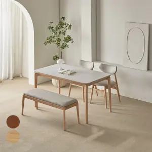 파로마 폴리니 세라믹 원목식탁 벤치 필립B세트 4인용 1400 (벤치1+의자2)
