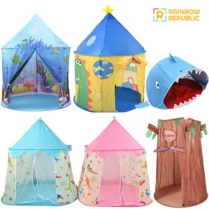 어린이 유아텐트 상어 우주선 공룡 인어공주 트리하우스 나무 실내용 텐트