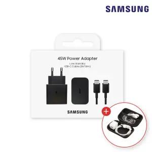 삼성전자 정품 C타입 고속 급속 45W 초고속 절전형 GaN충전기 CTOC케이블 충전기파우치 포함 갤럭시 아이폰 호환 EP-T4511X N
