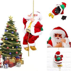 줄타는 산타 인형 줄타고 올라가는 산타클로스 피규어 크리스마스 장난감