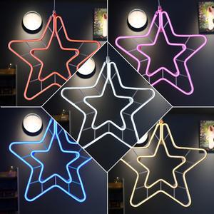 LED 이중 별 네온플렉스 55cm 대형 별 조명 크리스마스 신년 경관조명