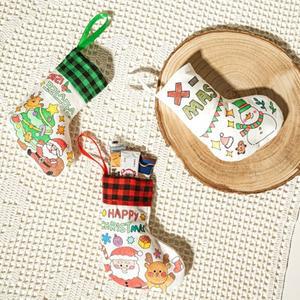 민화샵 크리스마스 패브릭 양말 크리스마스만들기 트리장식 산타양말 꾸미기