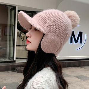 귀마개 클로이 여성용 방울 니트 캡 5color 겨울 모자 라운딩 골프 귀도리 썬캡