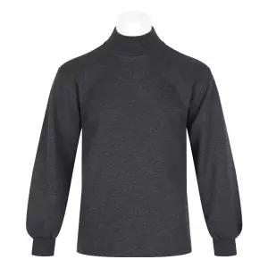 남자 겨울 보온 기모 면 반폴라 맨투맨 티셔츠 NA-TSK-Q001-차콜