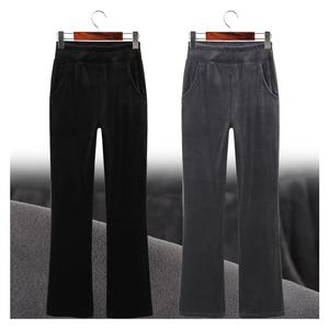 허밍퍼플 여성용 1735-디프 벨벳 바지 빅사이즈 편안한 착용감 부드러운 촉감 체형커버 일자핏 여성의류