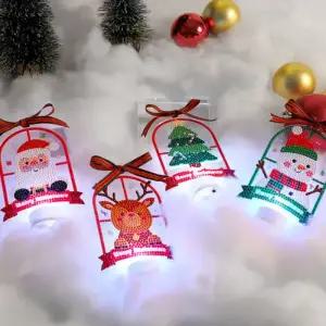 크리스마스 리본 보석십자수 무드등 만들기 세트 12월 겨울 성탄절 트리 십자수 비즈 공예 미술 재료 diy 키트 돌봄 방과후 수업 교구