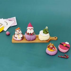 크리스마스 간식키트 귀여운 산타 눈사람 쌀 마카롱 요리만들기 쌀떡 RI1642