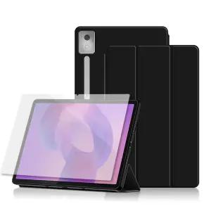 레노버 샤오신패드 프로 12.7 2025 가죽 커버 케이스 + 강화유리 2세대 아이디어탭 프로