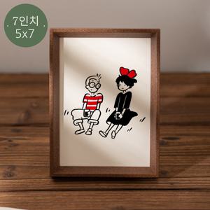 살림백과 인테리어 액자 우드 프레임 소담액자 5x7인치