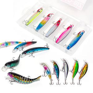 미노우 하드베이트 모음/민물 바다 루어낚시 농어 광어 삼치 부시리 미끼 손피싱 싱킹미노우 메탈지그 8단관절베이트 에기 루어태클박스 포함