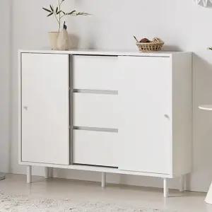 다비 3단 1200 서랍 슬라이딩 슬림 틈새 수납장_다리형