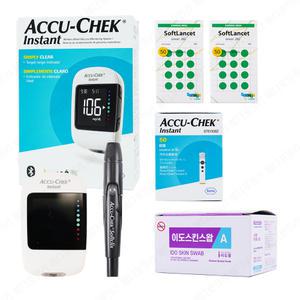 로슈 아큐첵 인스턴트 혈당측정기+시험지 50매+침110+솜100 혈당기계 아큐체크 accu-check