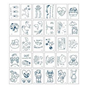 [IXHIRENS_4B]여름 패션용 타투 스티커 30매/A캐릭터