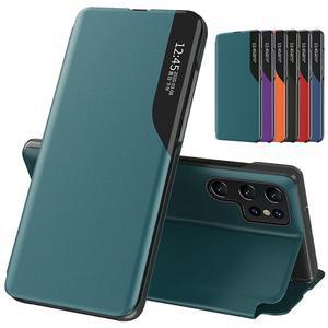 갤럭시S25 S25플러스 S25울트라 S25엣지 클리어뷰 가죽 스탠딩 거치대 플립 커버 핸드폰 케이스