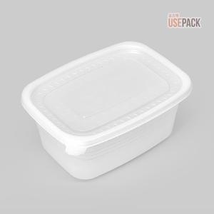 EH 사각 죽용기 특대 50개 반투명 세트 대용량 포장 배달 일회용 밀폐용기