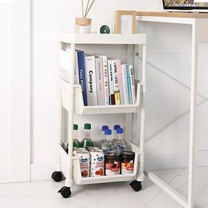 [히키스]히키스 3단 이동식 수납 트롤리 공부방 책가방 북카트