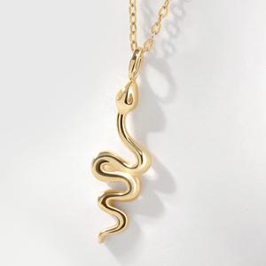 [골드팡] 14k 골든플로우 스네이크 펜던트